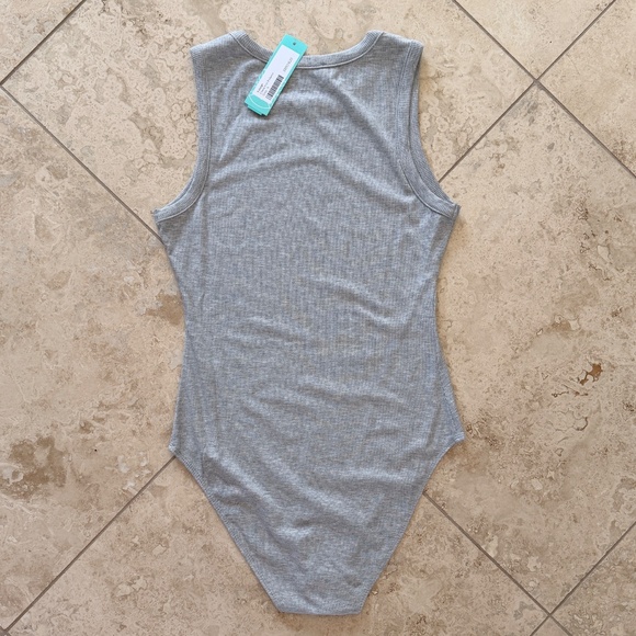 KAILEIGH X STITCH FIX | Chana Knit Bodysuit in Grey, Size Small - Picture 5 of 6